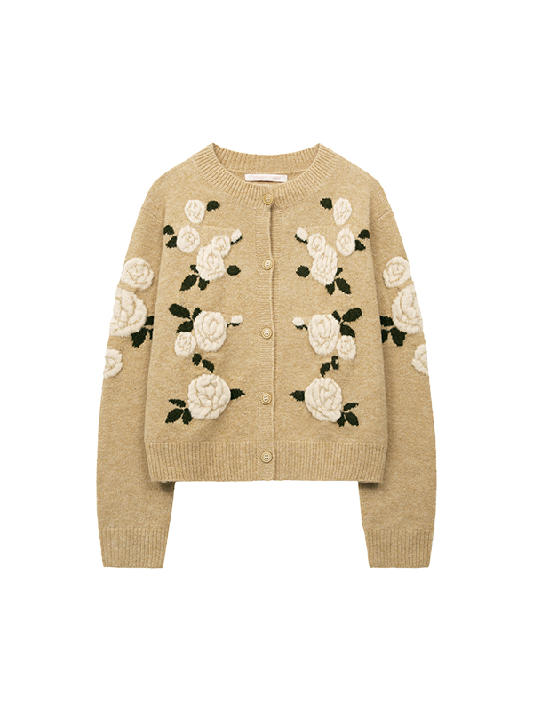 ローズジャカードカーディガン（ベージュ） | Margarin Fingers | HANA(ハナ) #9