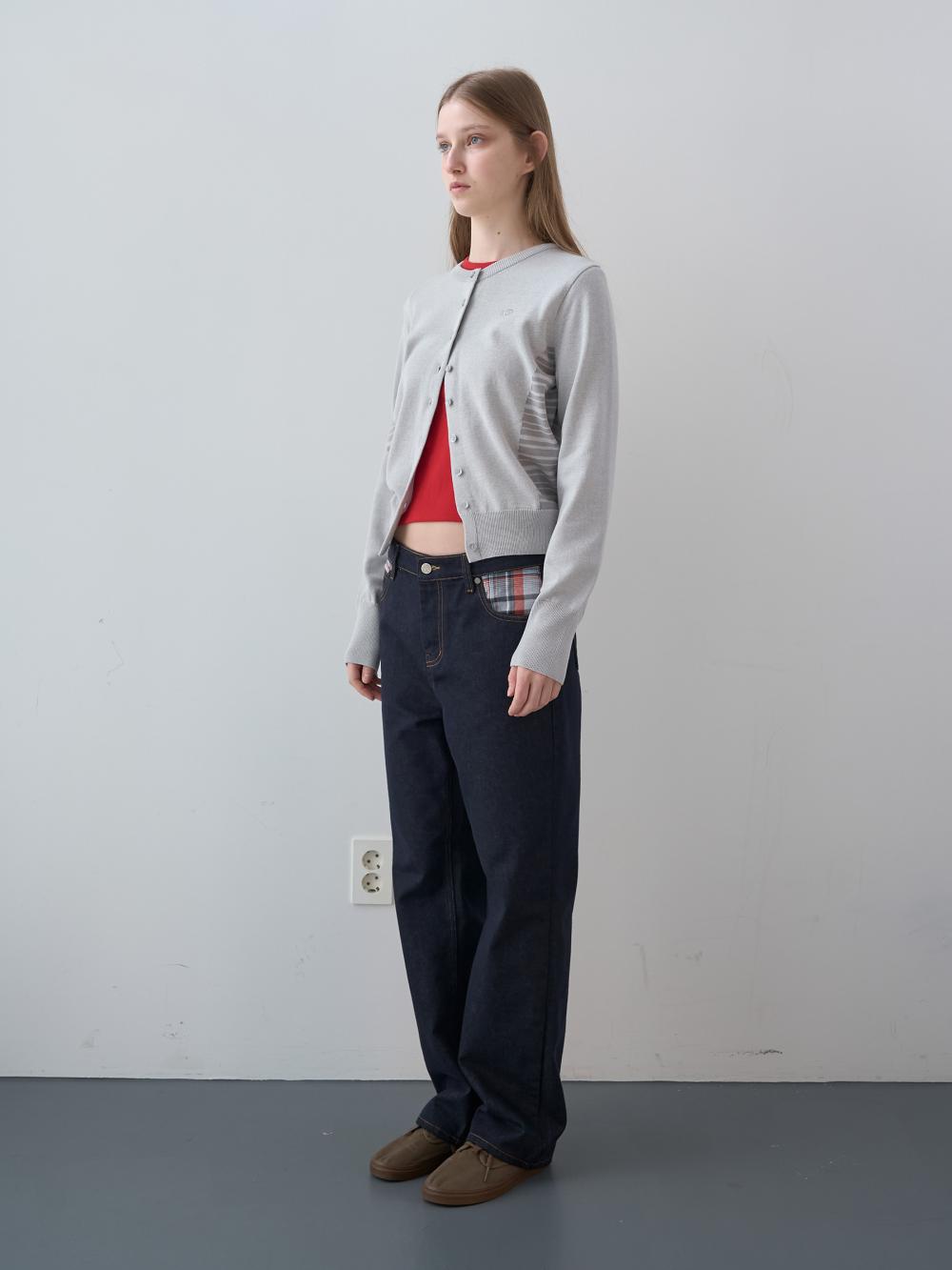 ストライプパネルカーディガン（ライトグレー） | ENZO BLUES | HANA(ハナ) #3