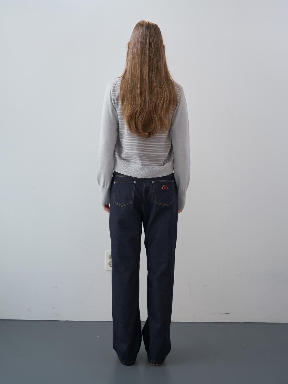 ストライプパネルカーディガン（ライトグレー） | ENZO BLUES | HANA(ハナ) #4