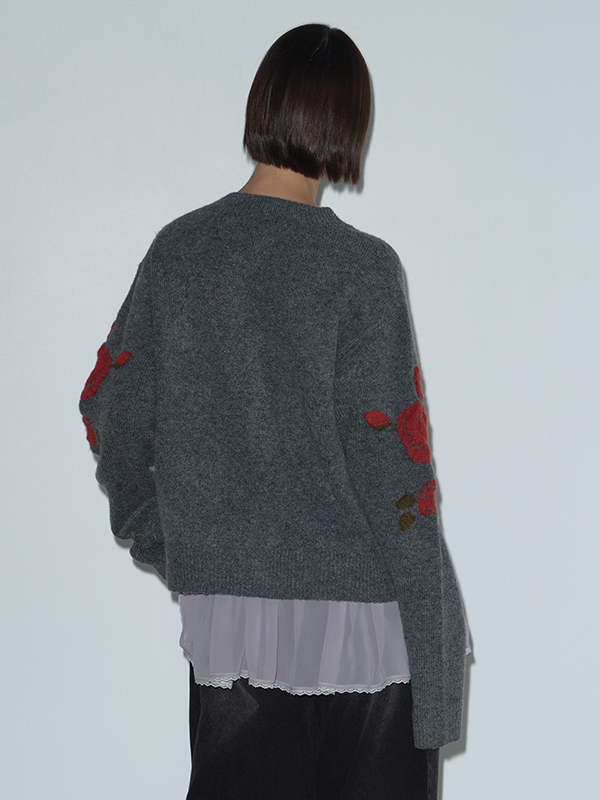 ローズジャカードカーディガン（グレー） | Margarin Fingers | HANA(ハナ) #7