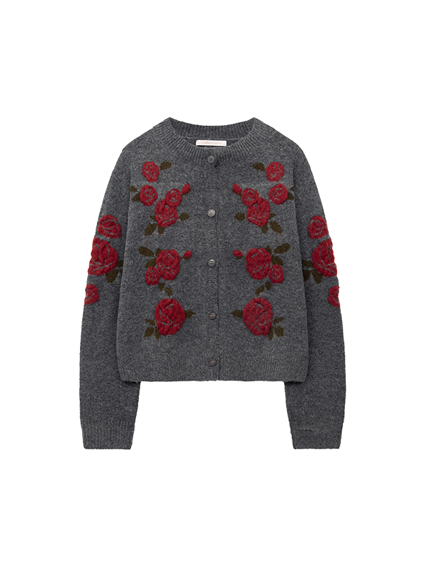 ローズジャカードカーディガン（グレー） | Margarin Fingers | HANA(ハナ) #8