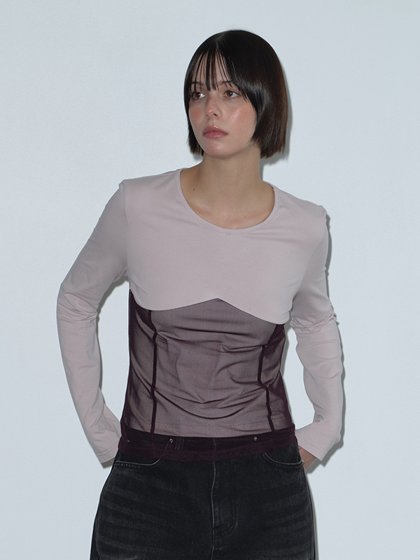 メッシュレイヤードTシャツ（パープル） | Margarin Fingers | HANA(ハナ) #2