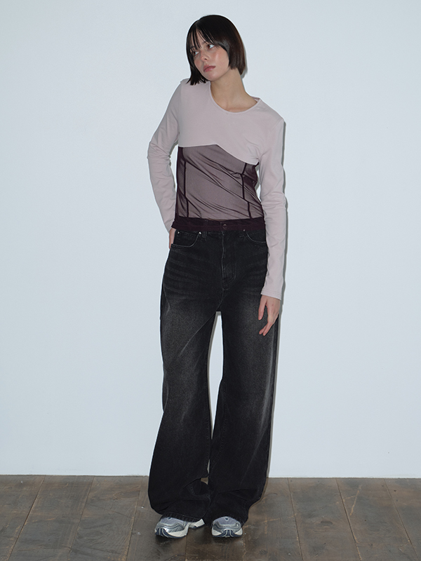 メッシュレイヤードTシャツ（パープル） | Margarin Fingers | HANA(ハナ) #4