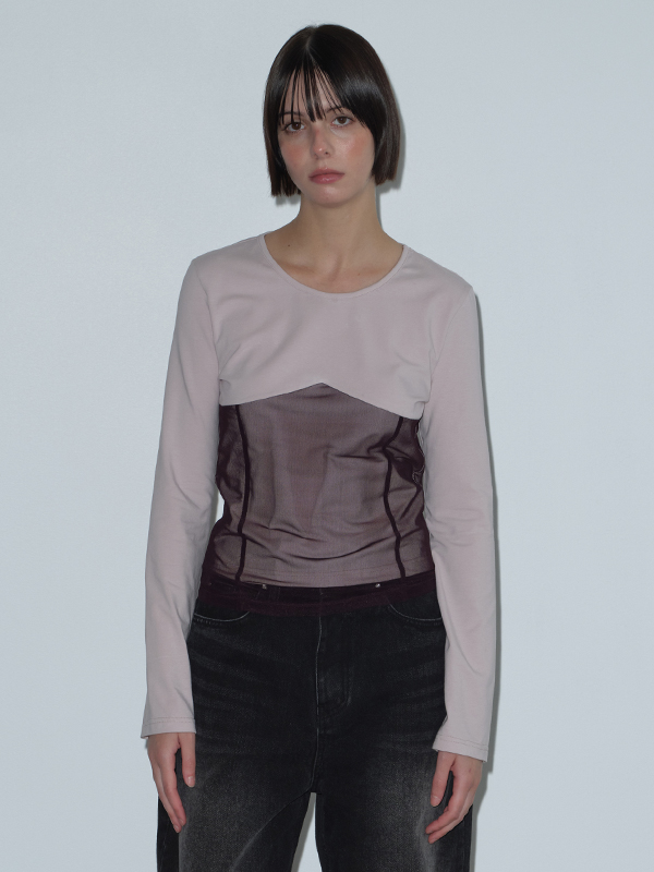 メッシュレイヤードTシャツ（パープル） | Margarin Fingers | HANA(ハナ) #7