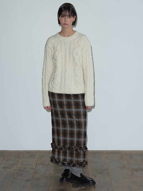 フリルマキシスカート（ブラウン） | Margarin Fingers | HANA(ハナ) #2