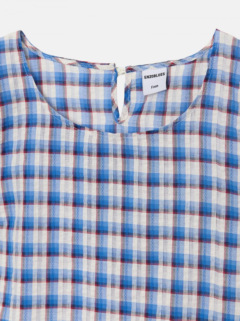 ツイストスリーブトップス（ブルー） | ENZO BLUES | HANA(ハナ) #17