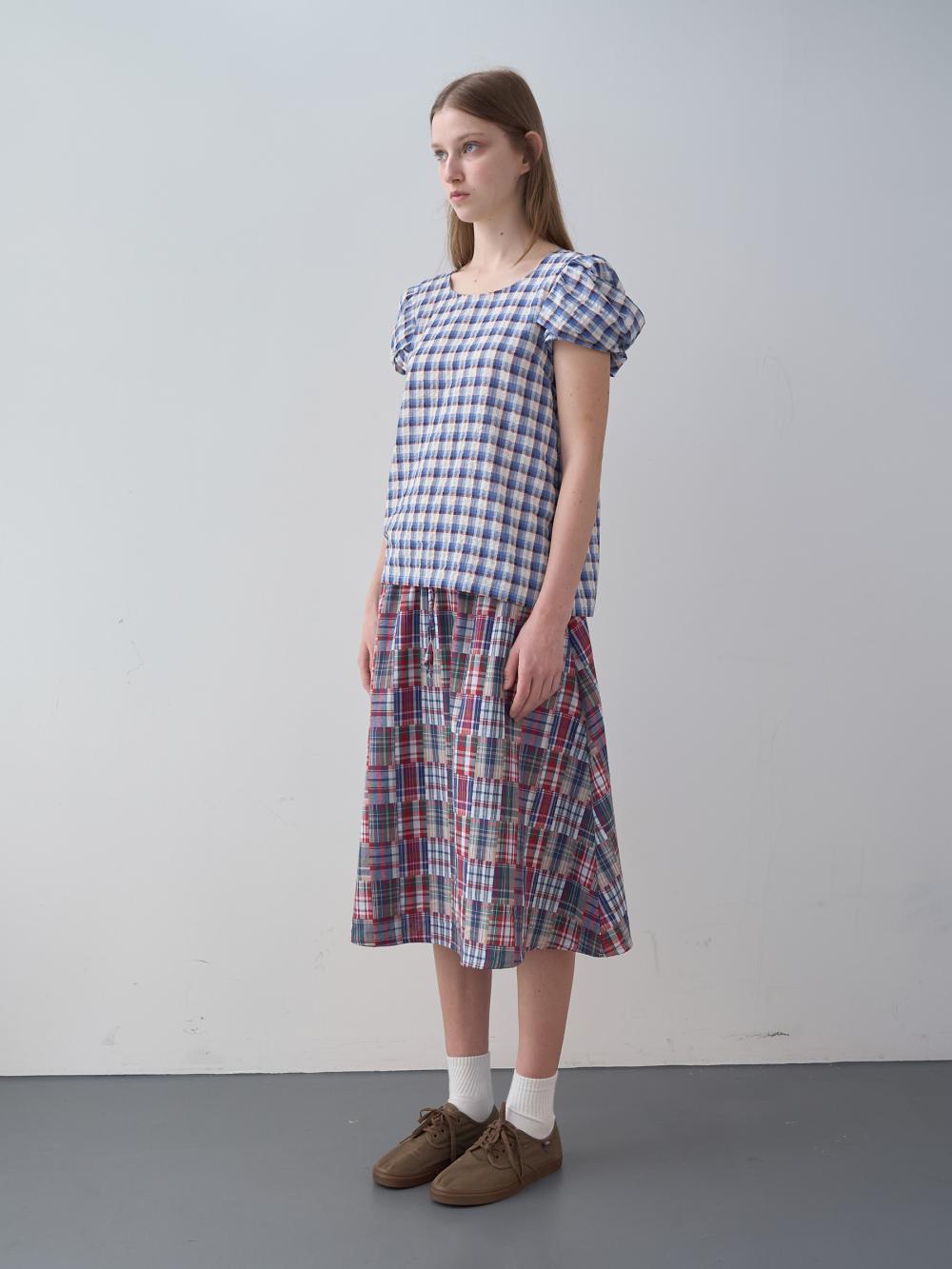 ツイストスリーブトップス（ブルー） | ENZO BLUES | HANA(ハナ) #9