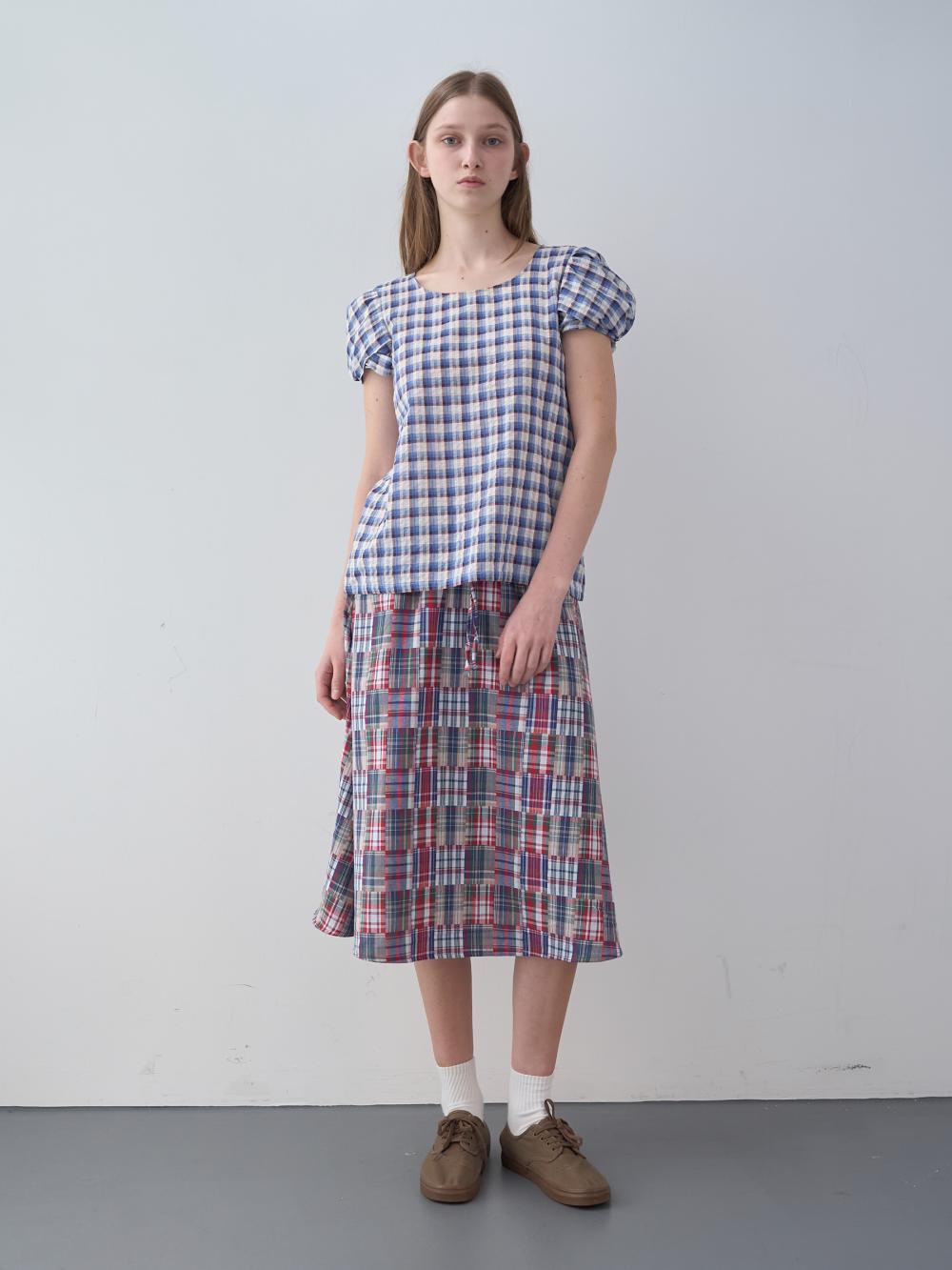 ツイストスリーブトップス（ブルー） | ENZO BLUES | HANA(ハナ) #11