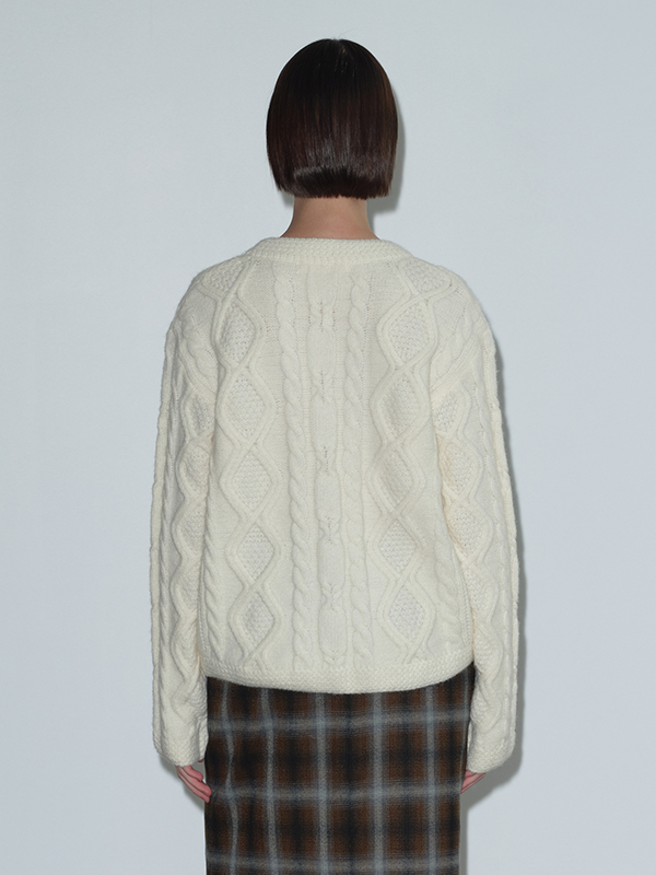 アーガイルポンポンニット（アイボリー） | Margarin Fingers | HANA(ハナ) #8