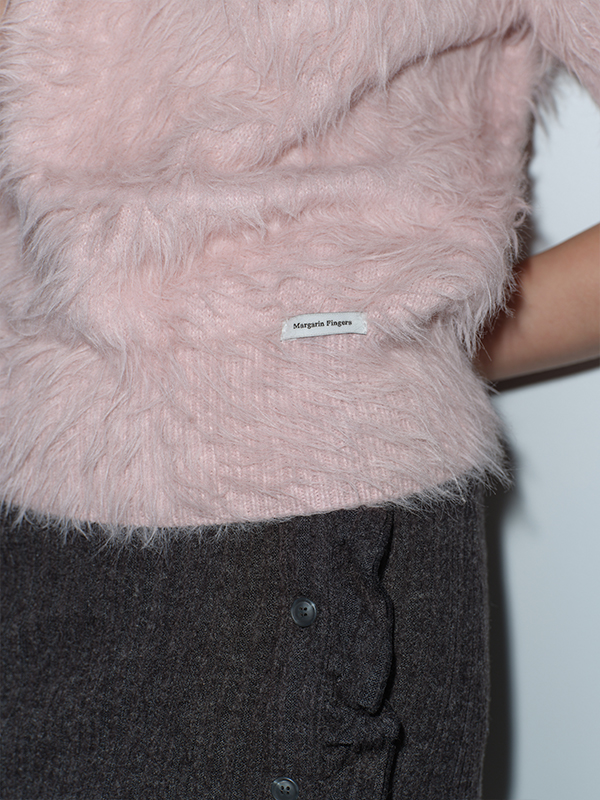 ヘアリーハイネックニット（ピンク） | Margarin Fingers | HANA(ハナ) #4