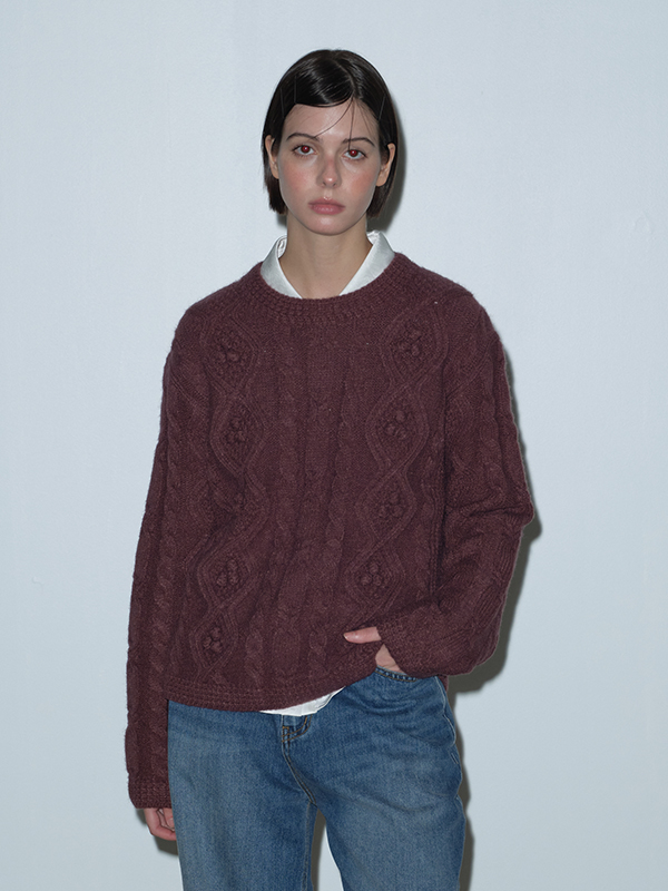 アーガイルポンポンニット（パープル） | Margarin Fingers | HANA(ハナ) #2