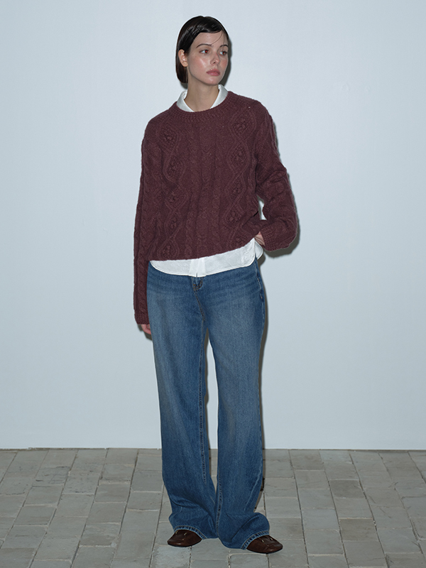 アーガイルポンポンニット（パープル） | Margarin Fingers | HANA(ハナ) #3