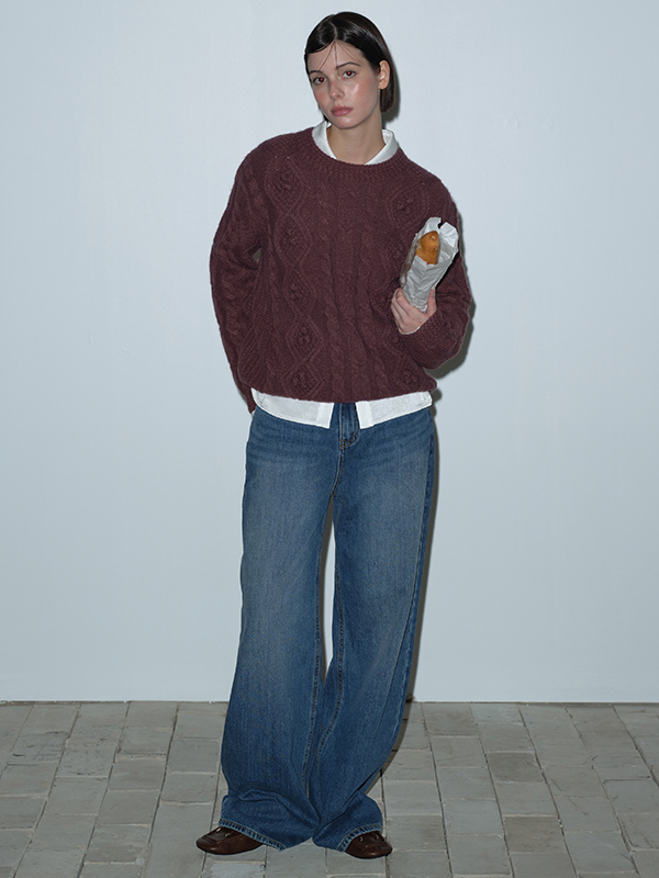 アーガイルポンポンニット（パープル） | Margarin Fingers | HANA(ハナ) #4