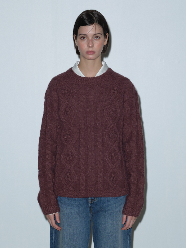 アーガイルポンポンニット（パープル） | Margarin Fingers | HANA(ハナ) #7