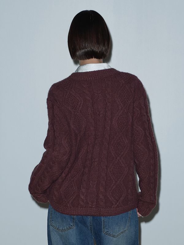 アーガイルポンポンニット（パープル） | Margarin Fingers | HANA(ハナ) #8