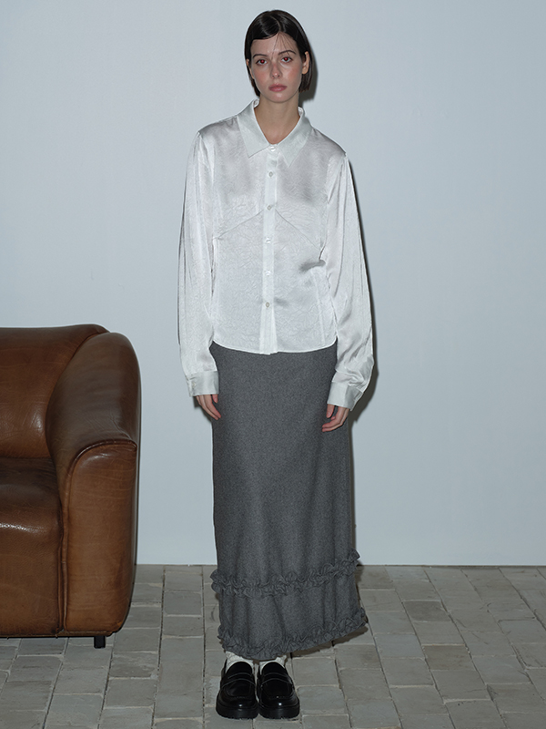 ジャカードパネルブラウス（ホワイト） | Margarin Fingers | HANA(ハナ) #2