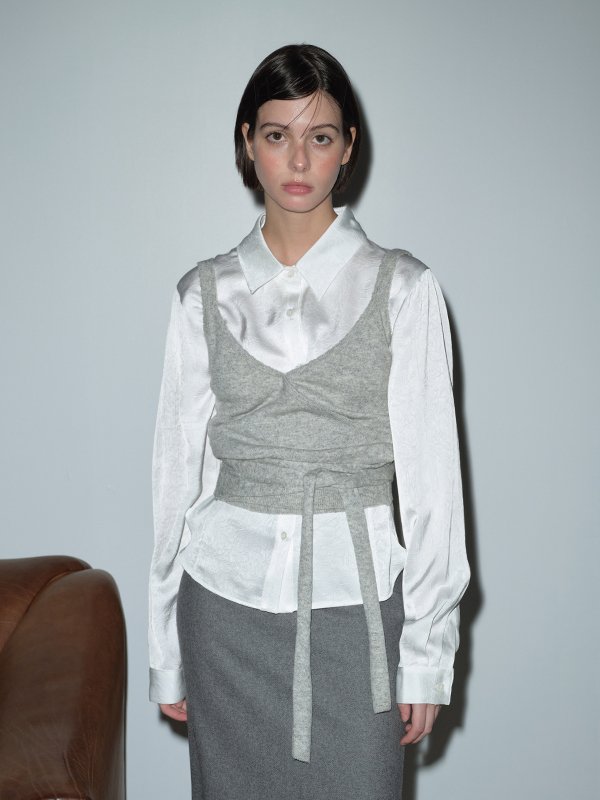 ジャカードパネルブラウス（ホワイト） | Margarin Fingers | HANA(ハナ) #3