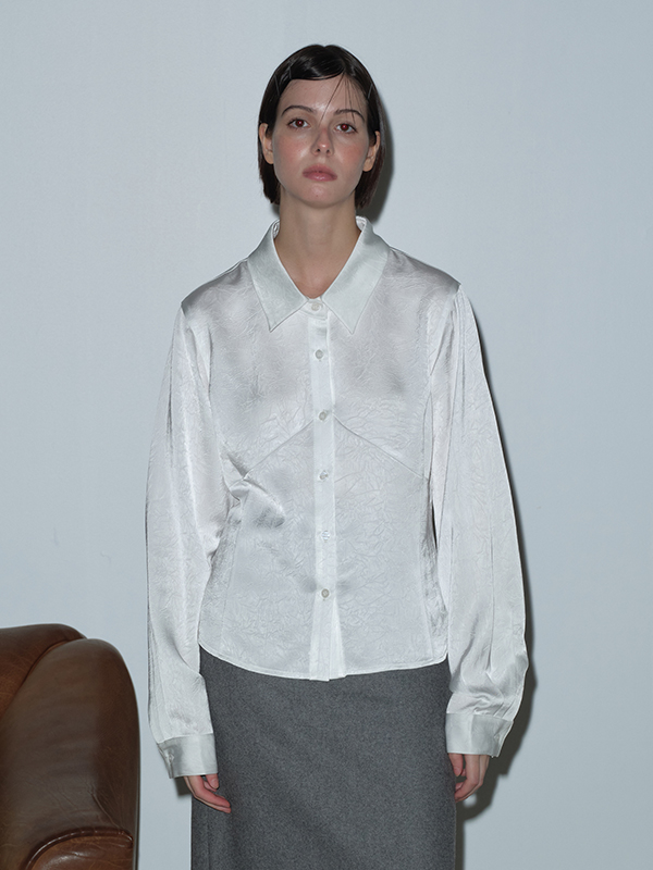 ジャカードパネルブラウス（ホワイト） | Margarin Fingers | HANA(ハナ) #7