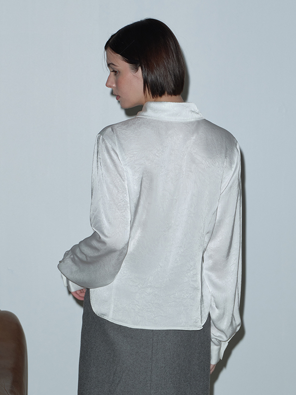 ジャカードパネルブラウス（ホワイト） | Margarin Fingers | HANA(ハナ) #8