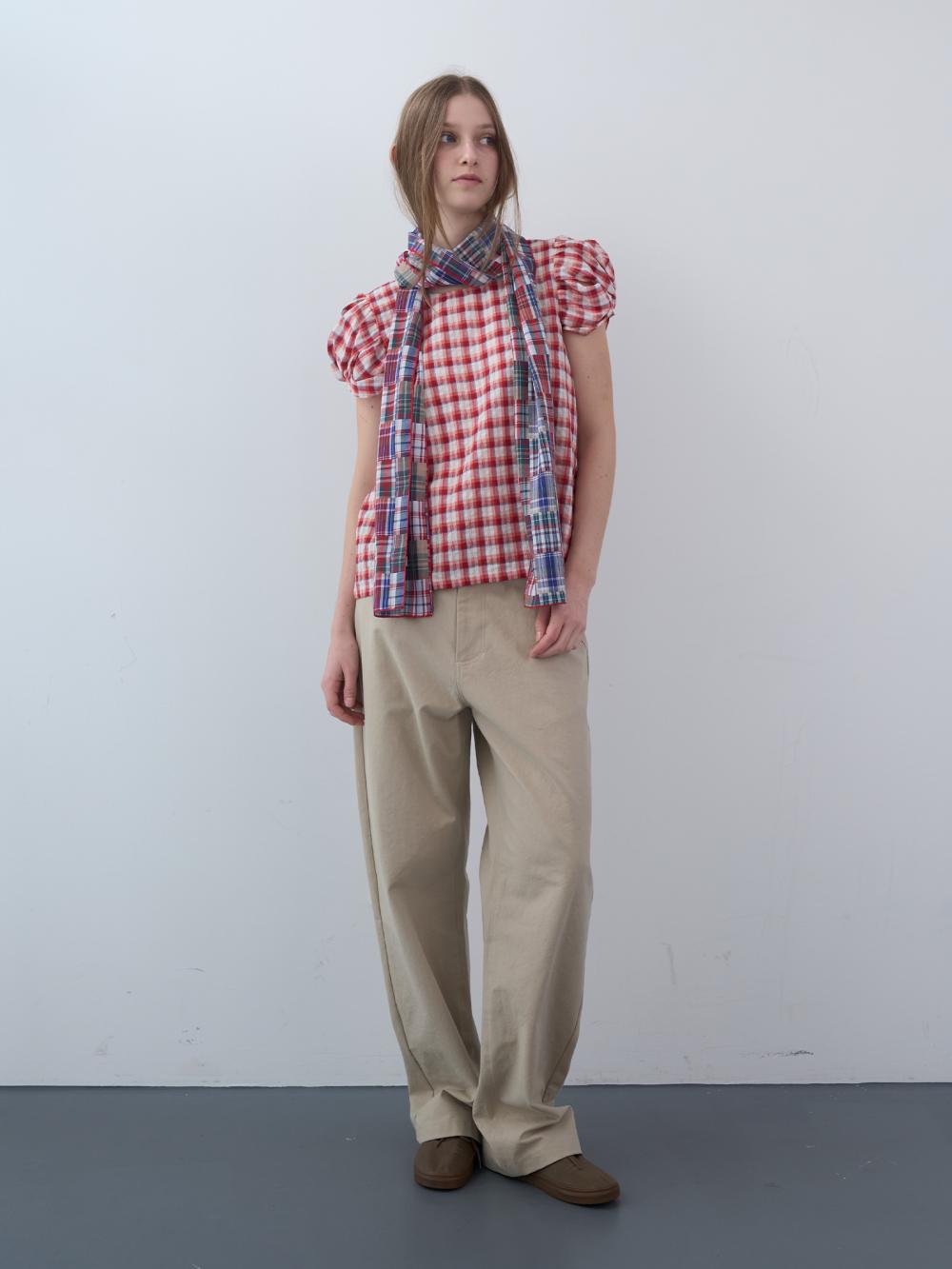 ツイストスリーブトップス（レッド） | ENZO BLUES | HANA(ハナ) #14