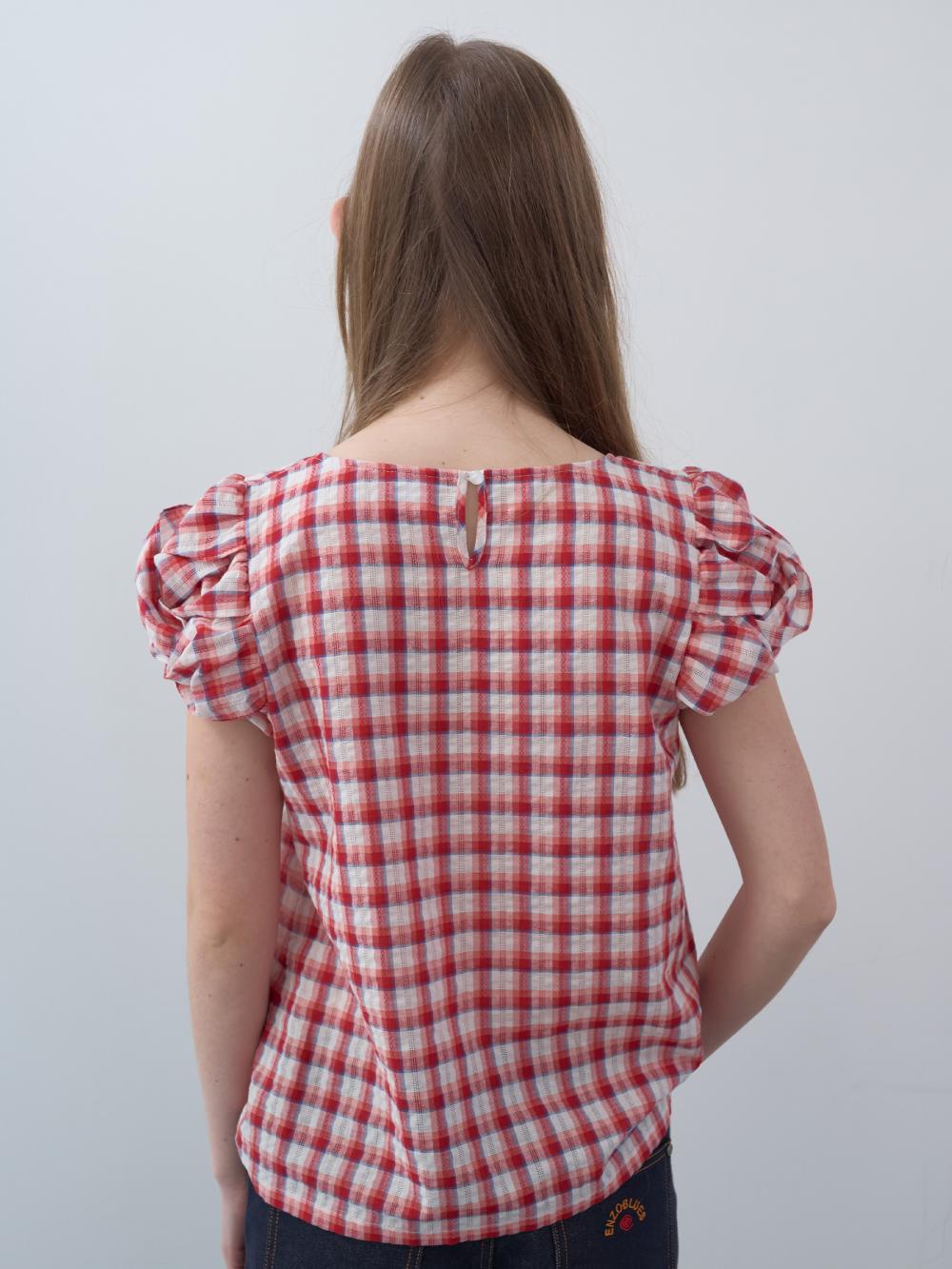 ツイストスリーブトップス（レッド） | ENZO BLUES | HANA(ハナ) #4