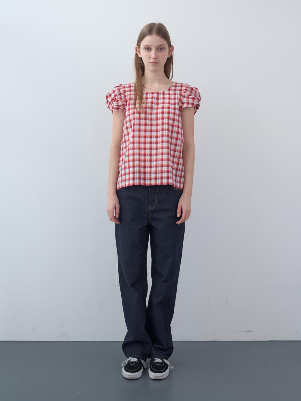 ツイストスリーブトップス（レッド） | ENZO BLUES | HANA(ハナ) #6