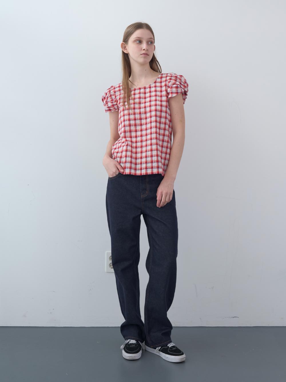 ツイストスリーブトップス（レッド） | ENZO BLUES | HANA(ハナ) #9