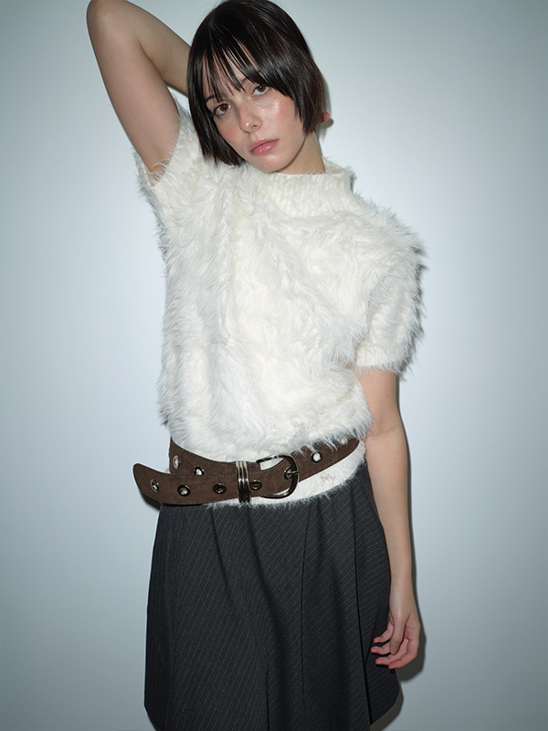 ヘアリーハイネックニット（アイボリー） | Margarin Fingers | HANA(ハナ) #4