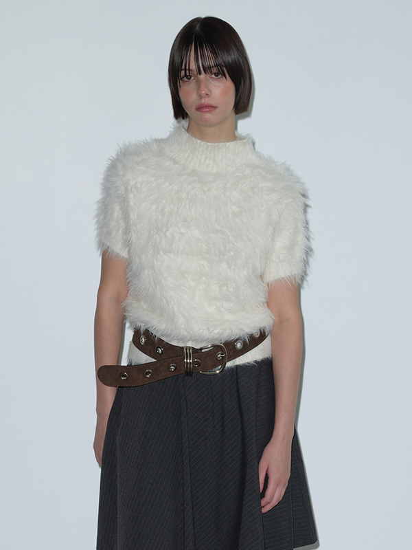 ヘアリーハイネックニット（アイボリー） | Margarin Fingers | HANA(ハナ) #6