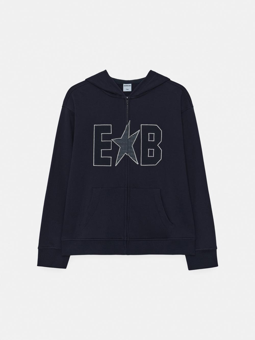 ワッフルパッチジップアップパーカー (ネイビー) | ENZO BLUES | HANA(ハナ) #14