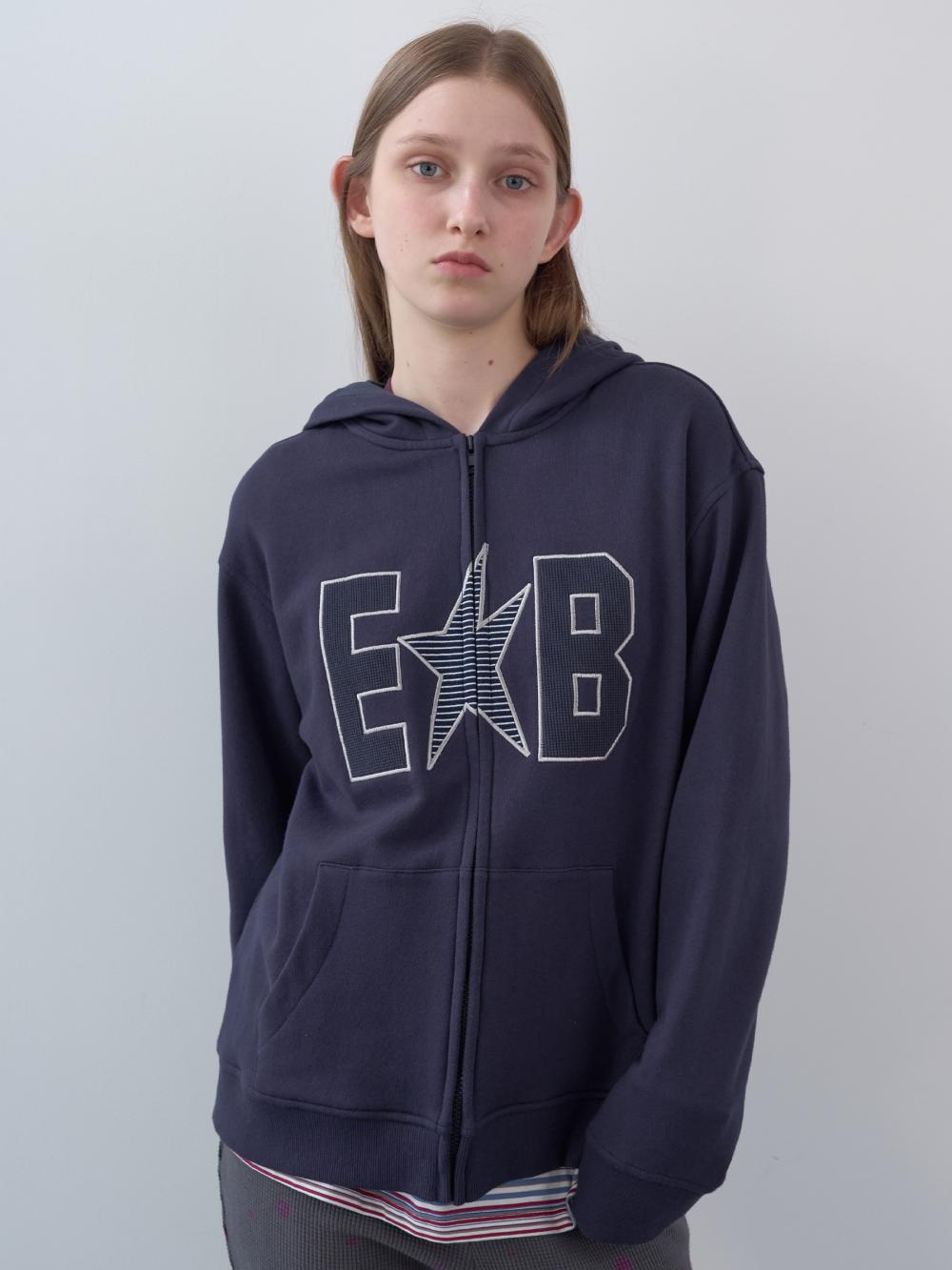 ワッフルパッチジップアップパーカー (ネイビー) | ENZO BLUES | HANA(ハナ) #3