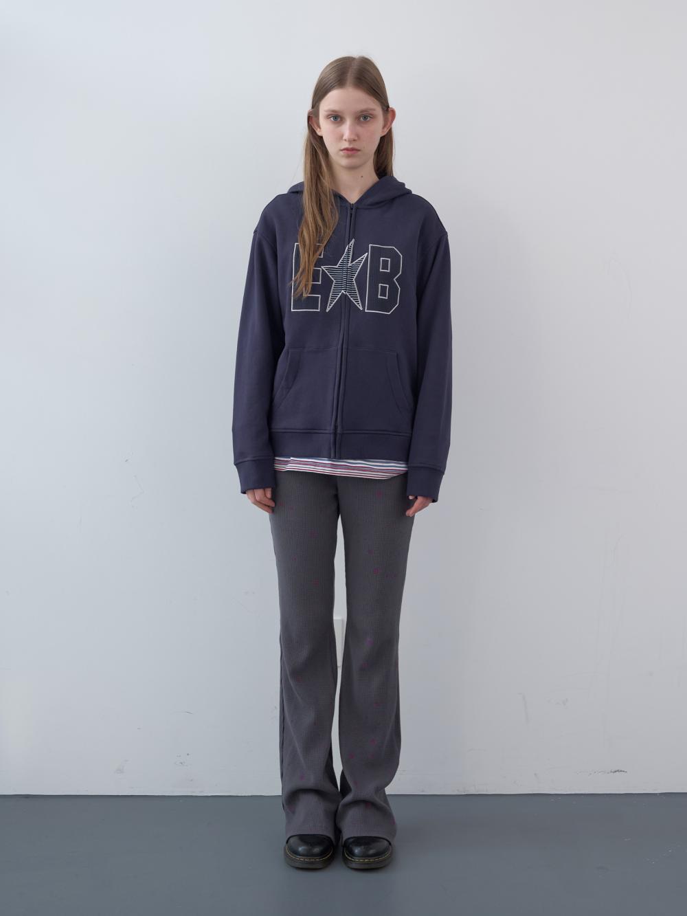 ワッフルパッチジップアップパーカー (ネイビー) | ENZO BLUES | HANA(ハナ) #4