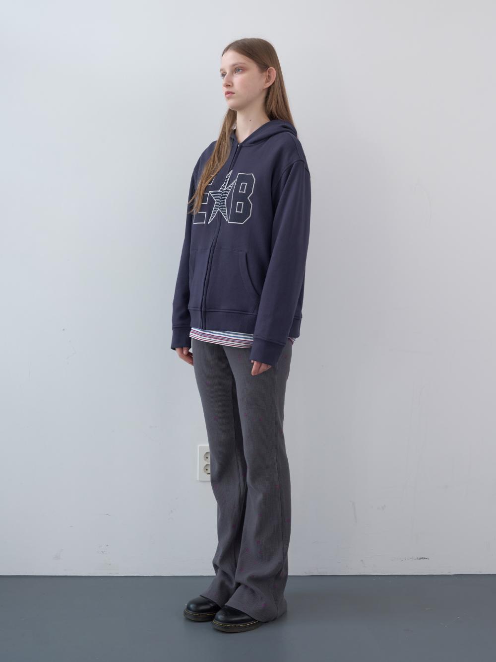 ワッフルパッチジップアップパーカー (ネイビー) | ENZO BLUES | HANA(ハナ) #5