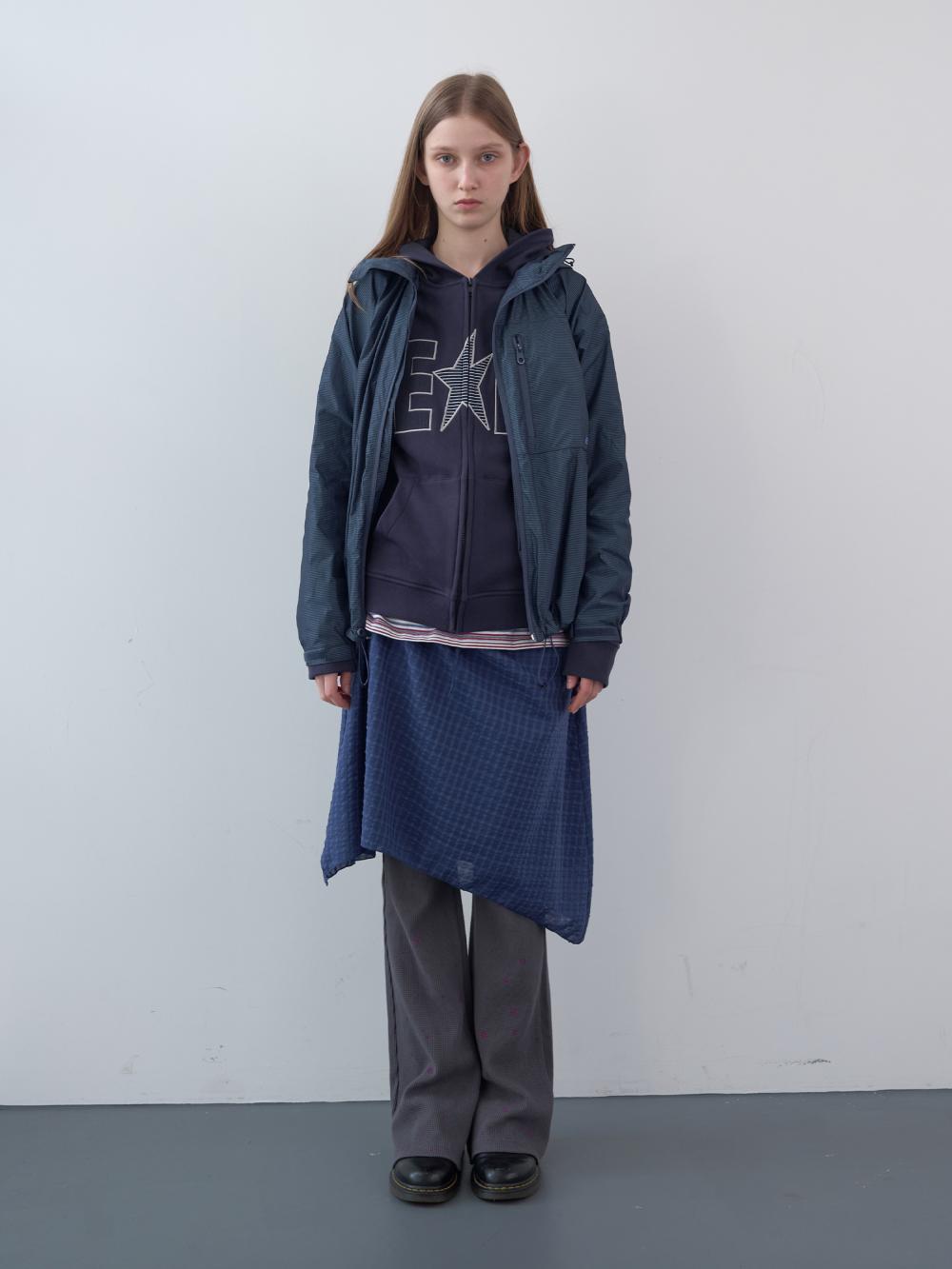 ワッフルパッチジップアップパーカー (ネイビー) | ENZO BLUES | HANA(ハナ) #7