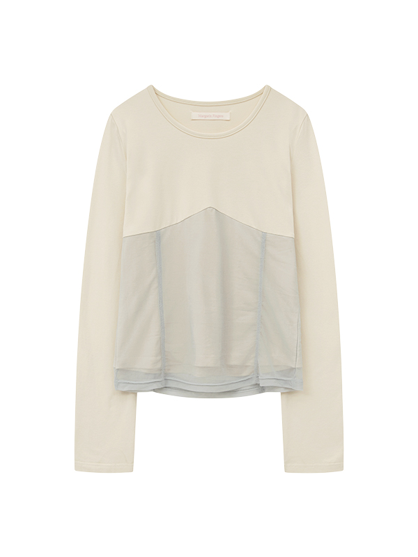 メッシュレイヤードTシャツ（クリーム） | Margarin Fingers | HANA(ハナ) #9