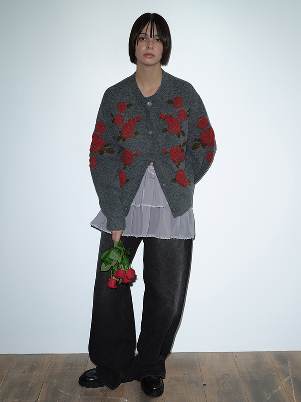 リベットワイドデニムパンツ（ブラック） | Margarin Fingers | HANA(ハナ) #4