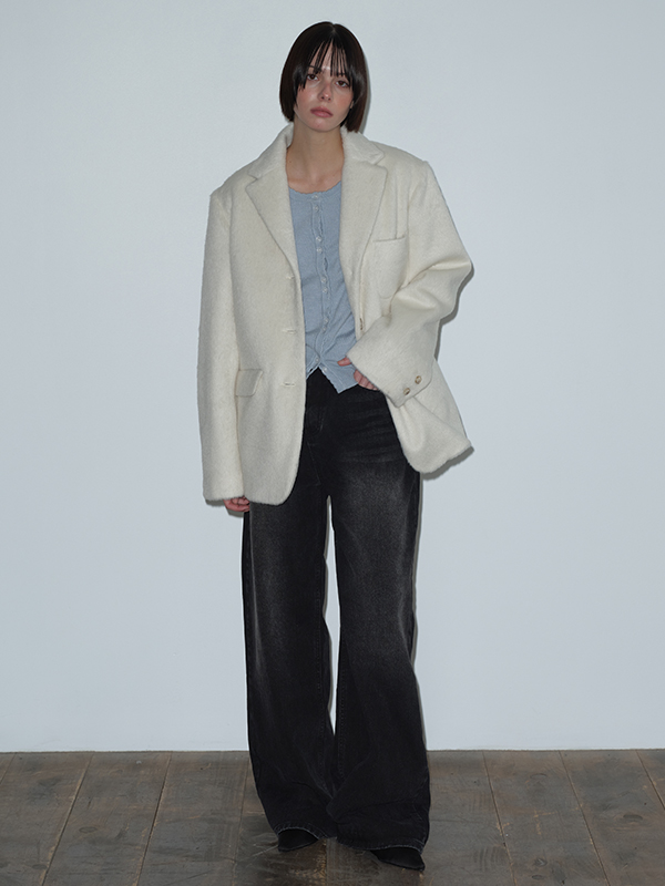 リベットワイドデニムパンツ（ブラック） | Margarin Fingers | HANA(ハナ) #7