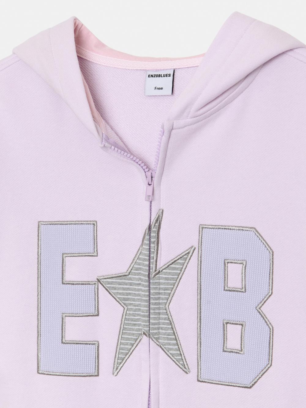ワッフルパッチジップアップパーカー (パステルピンク) | ENZO BLUES | HANA(ハナ) #15
