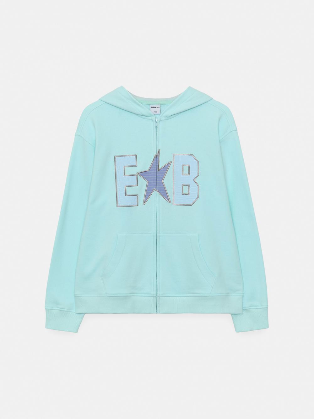 ワッフルパッチジップアップパーカー (スカイ) | ENZO BLUES | HANA(ハナ) #12