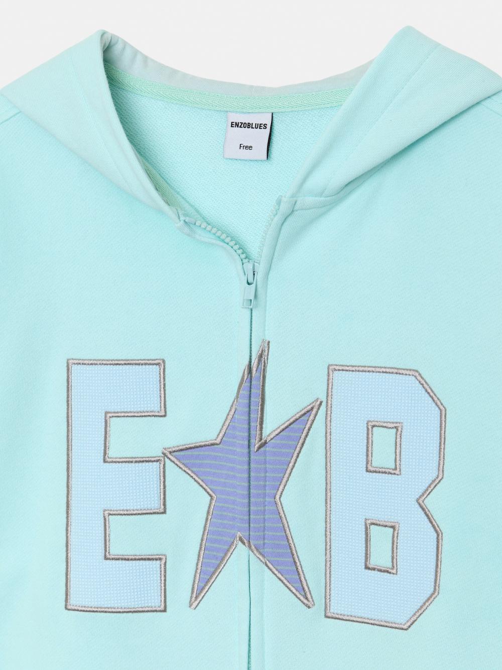 ワッフルパッチジップアップパーカー (スカイ) | ENZO BLUES | HANA(ハナ) #14