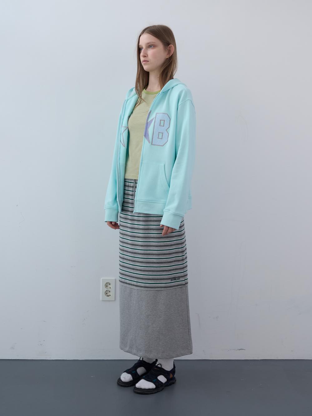 ワッフルパッチジップアップパーカー (スカイ) | ENZO BLUES | HANA(ハナ) #7