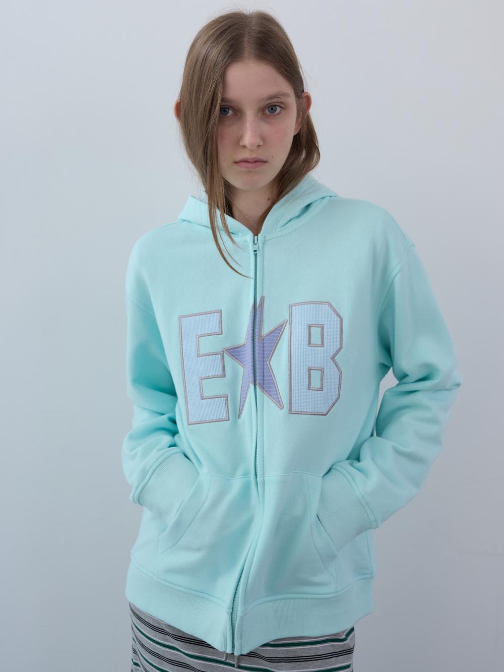 ワッフルパッチジップアップパーカー (スカイ) | ENZO BLUES | HANA(ハナ) #10