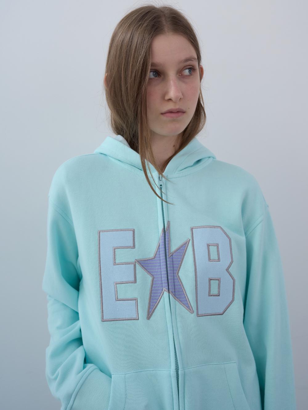 ワッフルパッチジップアップパーカー (スカイ) | ENZO BLUES | HANA(ハナ) #11