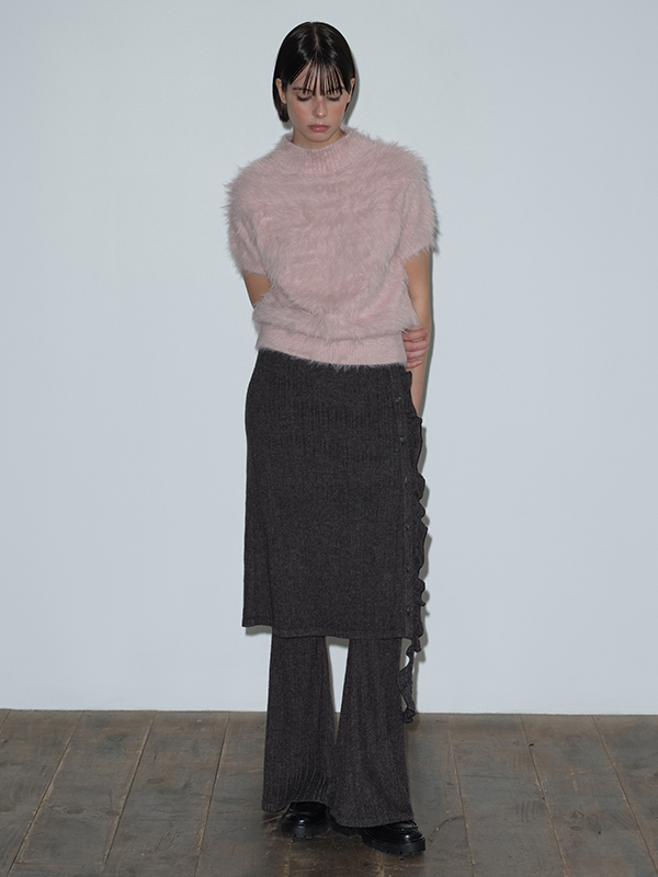 フリルレイヤードスカートパンツ（チャコール） | Margarin Fingers | HANA(ハナ) #3