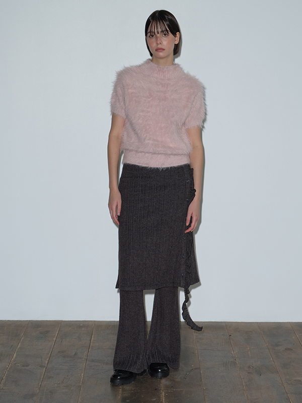 フリルレイヤードスカートパンツ（チャコール） | Margarin Fingers | HANA(ハナ) #5