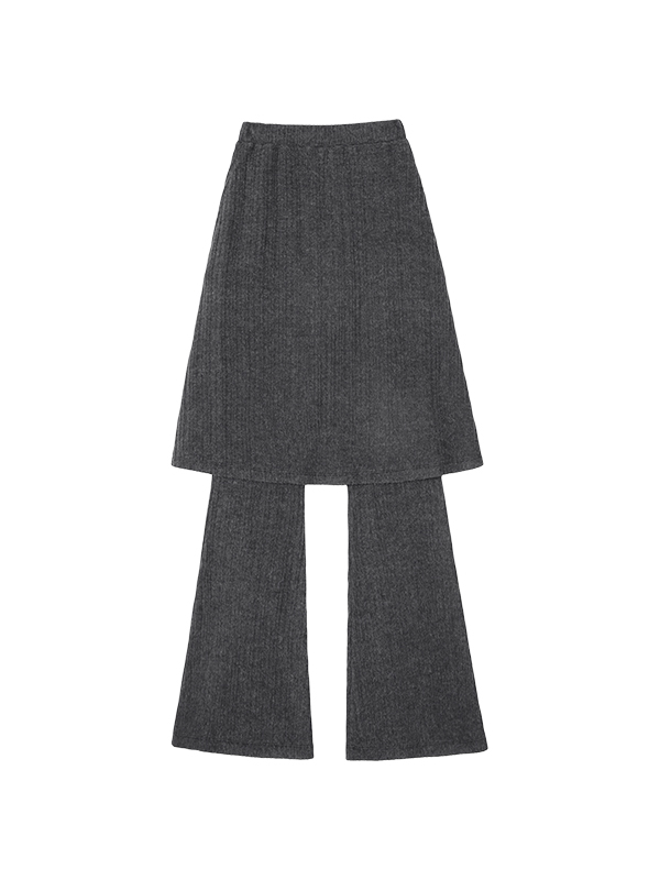 フリルレイヤードスカートパンツ（チャコール） | Margarin Fingers | HANA(ハナ) #8