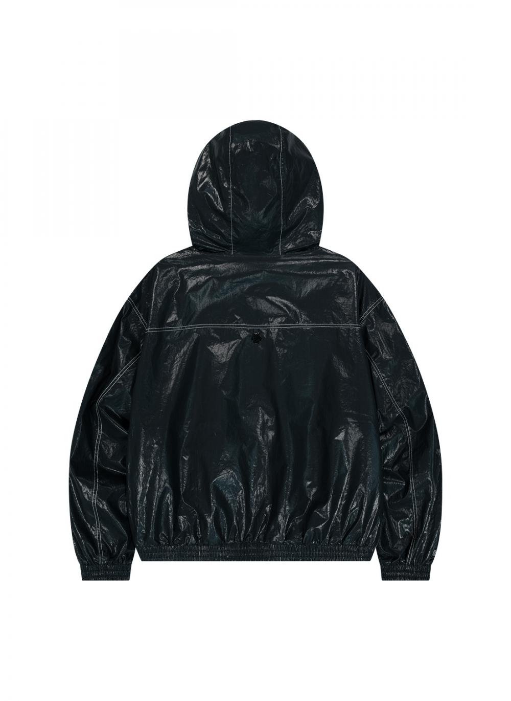[UNISEX] コットンクロップフードジャケット-ブラック | OFFGRID | HANA(ハナ) #12