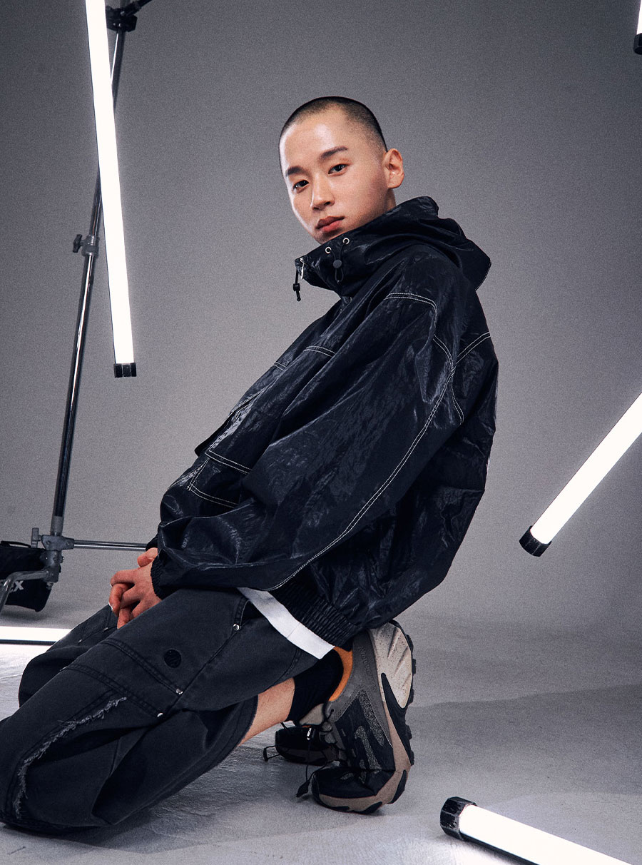 [UNISEX] コットンクロップフードジャケット-ブラック | OFFGRID | HANA(ハナ) #6
