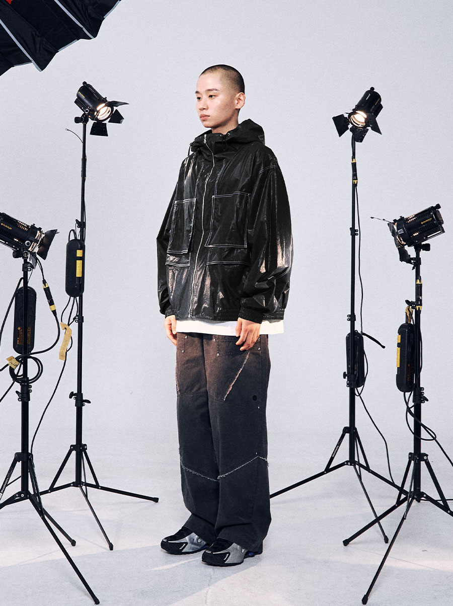 [UNISEX] コットンクロップフードジャケット-ブラック | OFFGRID | HANA(ハナ) #10