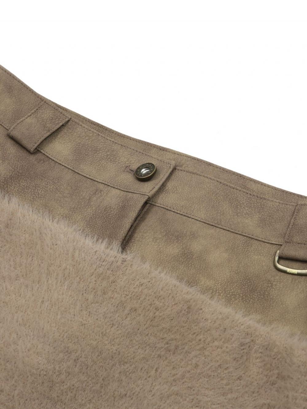 レザーファーミックススカート（ブラウン） | ASURA | HANA(ハナ) #17